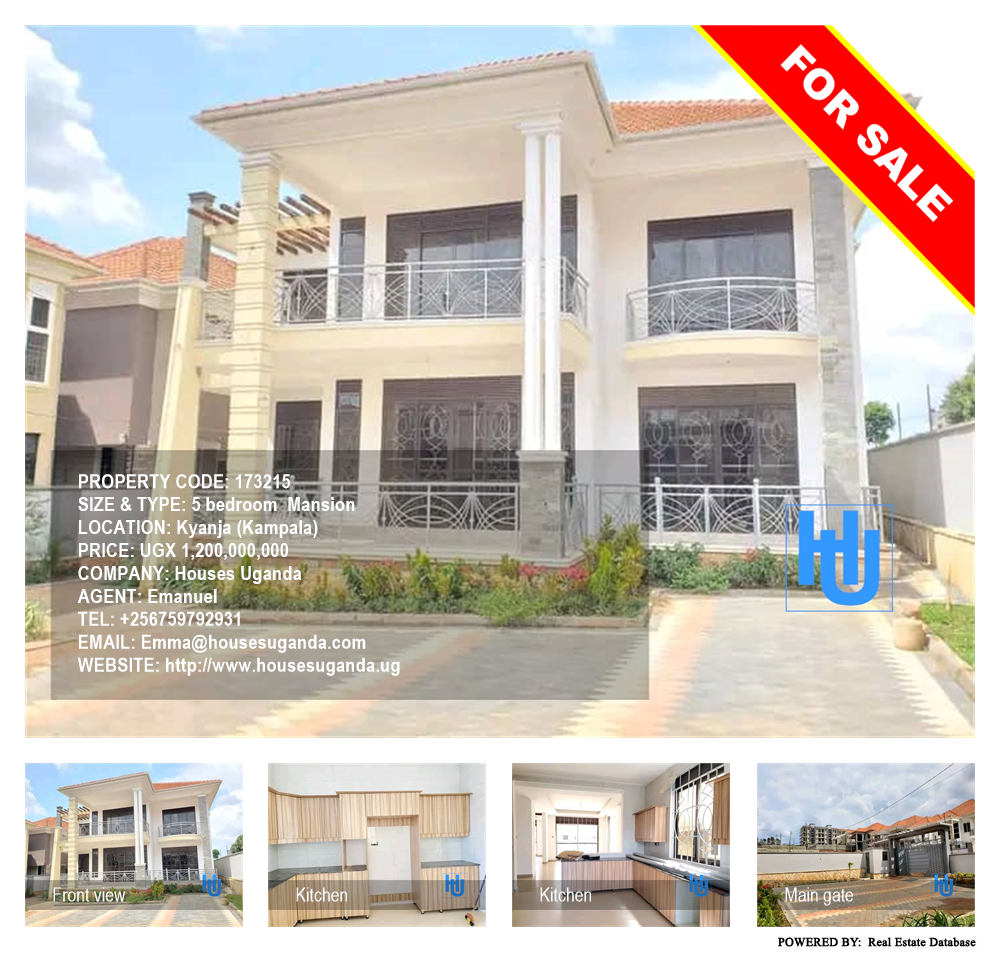 5 bedroom Mansion  for sale in Kyanja Kampala Uganda, code: 173215