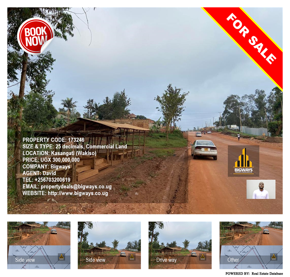 Commercial Land  for sale in Kasangati Wakiso Uganda, code: 173246