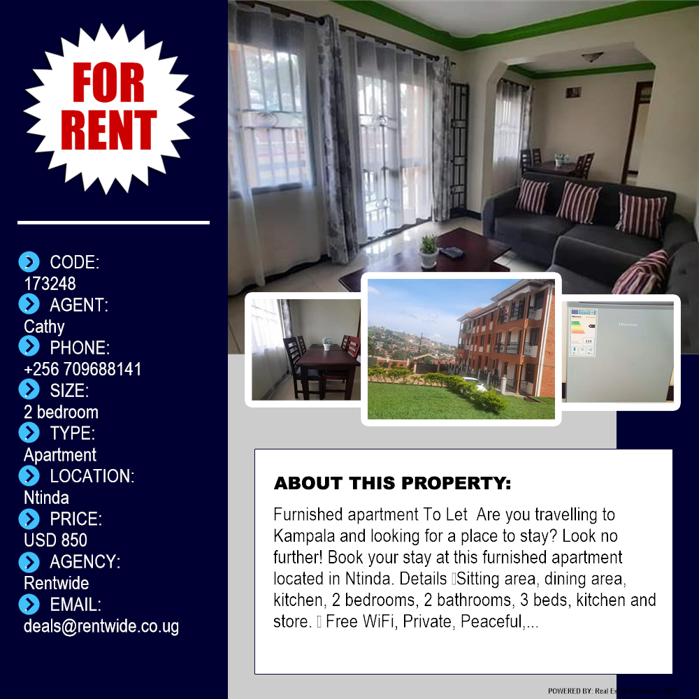 2 bedroom Apartment  for rent in Ntinda Kampala Uganda, code: 173248