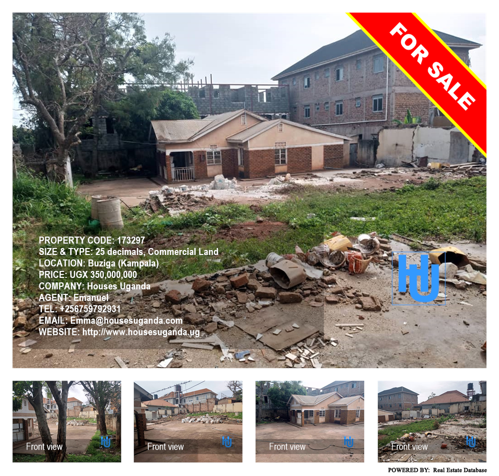 Commercial Land  for sale in Buziga Kampala Uganda, code: 173297