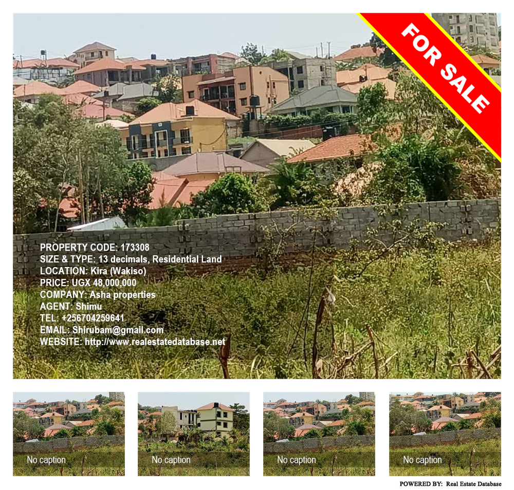 Residential Land  for sale in Kira Wakiso Uganda, code: 173308