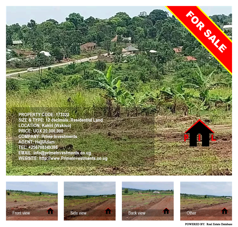 Residential Land  for sale in Kakiri Wakiso Uganda, code: 173322