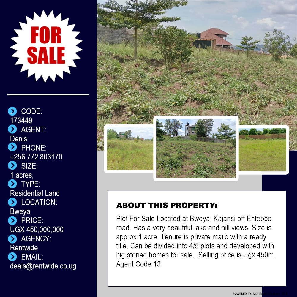 Residential Land  for sale in Bweya Wakiso Uganda, code: 173449