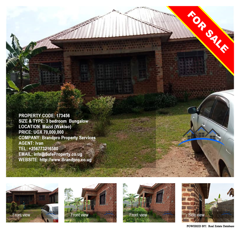 3 bedroom Bungalow  for sale in Mazzi Wakiso Uganda, code: 173456
