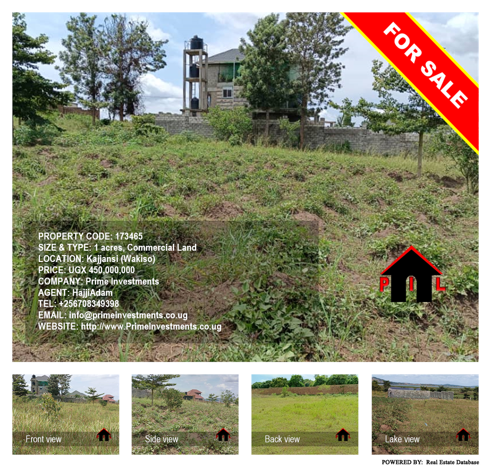 Commercial Land  for sale in Kajjansi Wakiso Uganda, code: 173465
