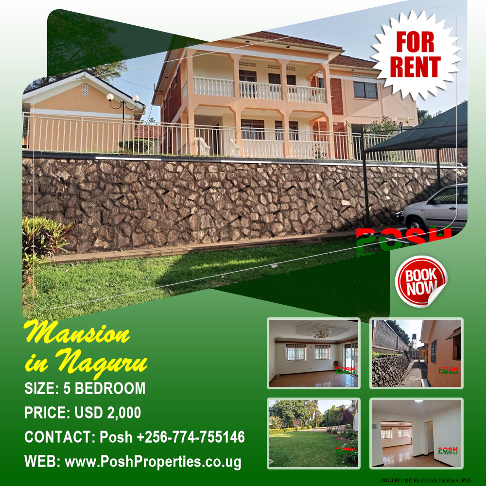 5 bedroom Mansion  for rent in Naguru Kampala Uganda, code: 173493