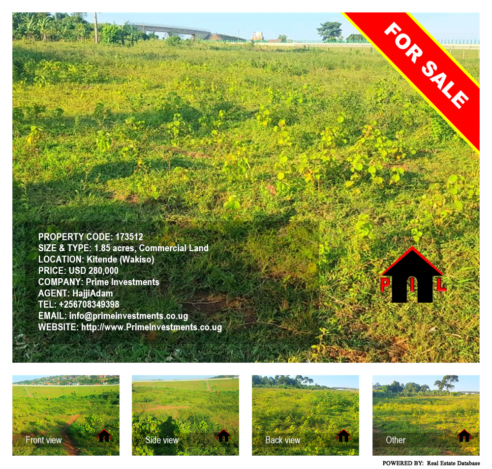 Commercial Land  for sale in Kitende Wakiso Uganda, code: 173512