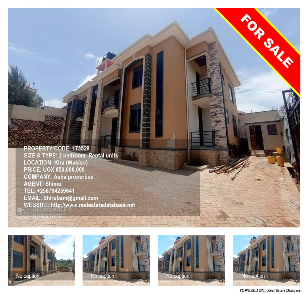 2 bedroom Rental units  for sale in Kira Wakiso Uganda, code: 173529
