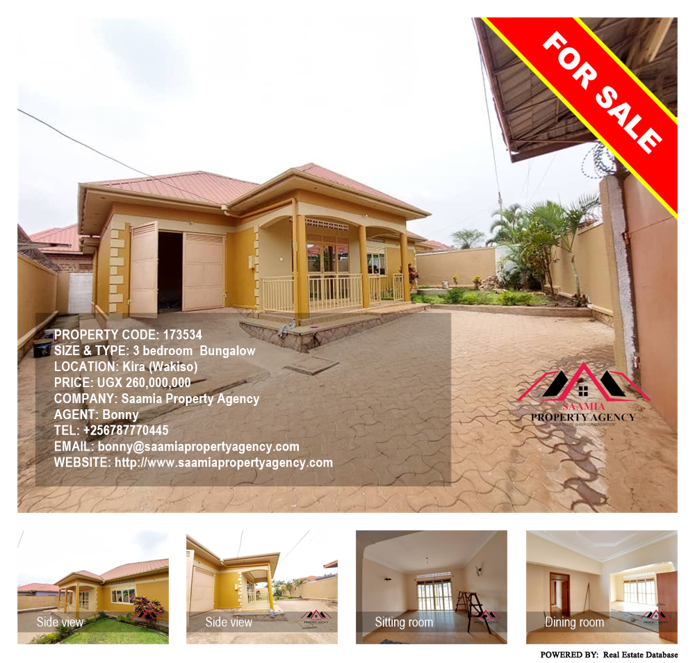 3 bedroom Bungalow  for sale in Kira Wakiso Uganda, code: 173534