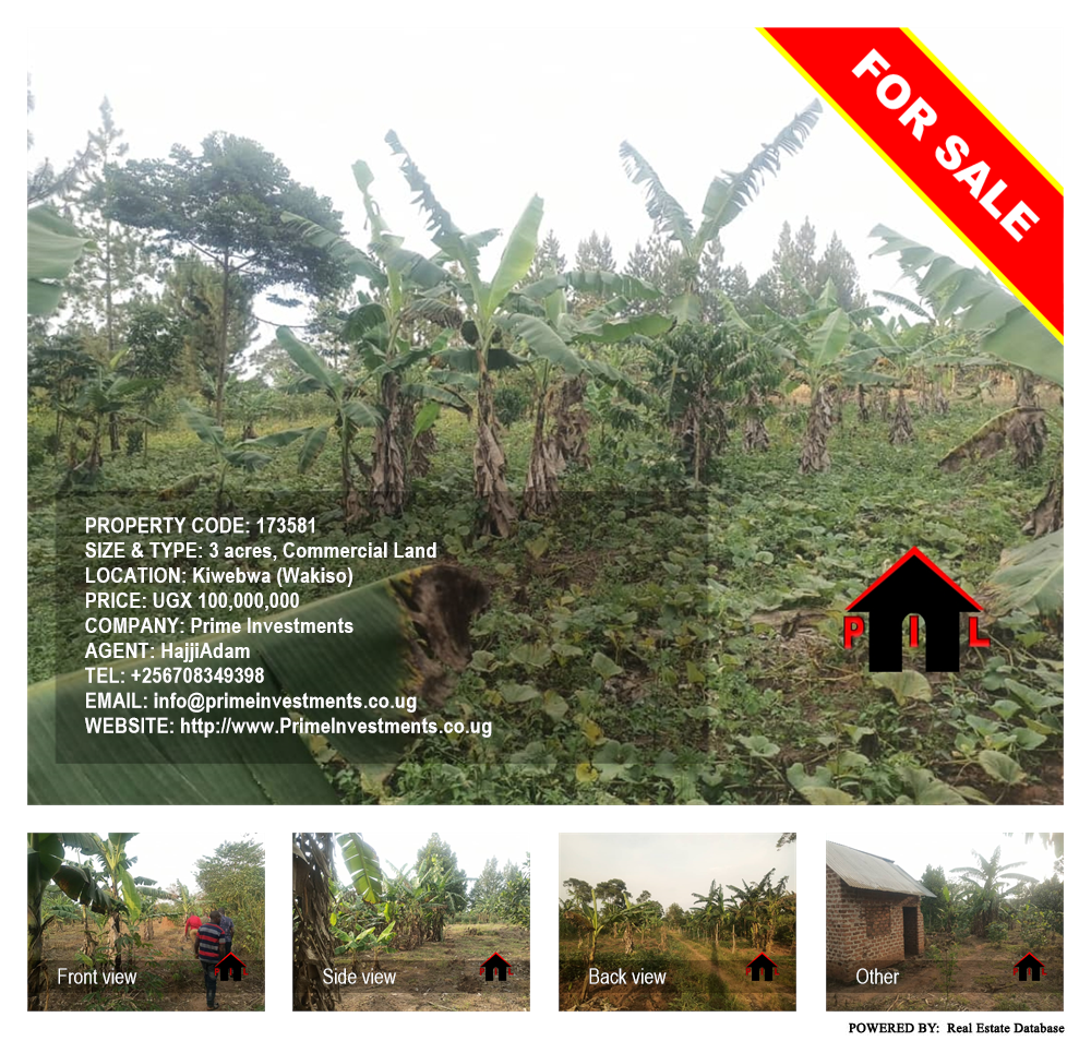 Commercial Land  for sale in Kiwebwa Wakiso Uganda, code: 173581