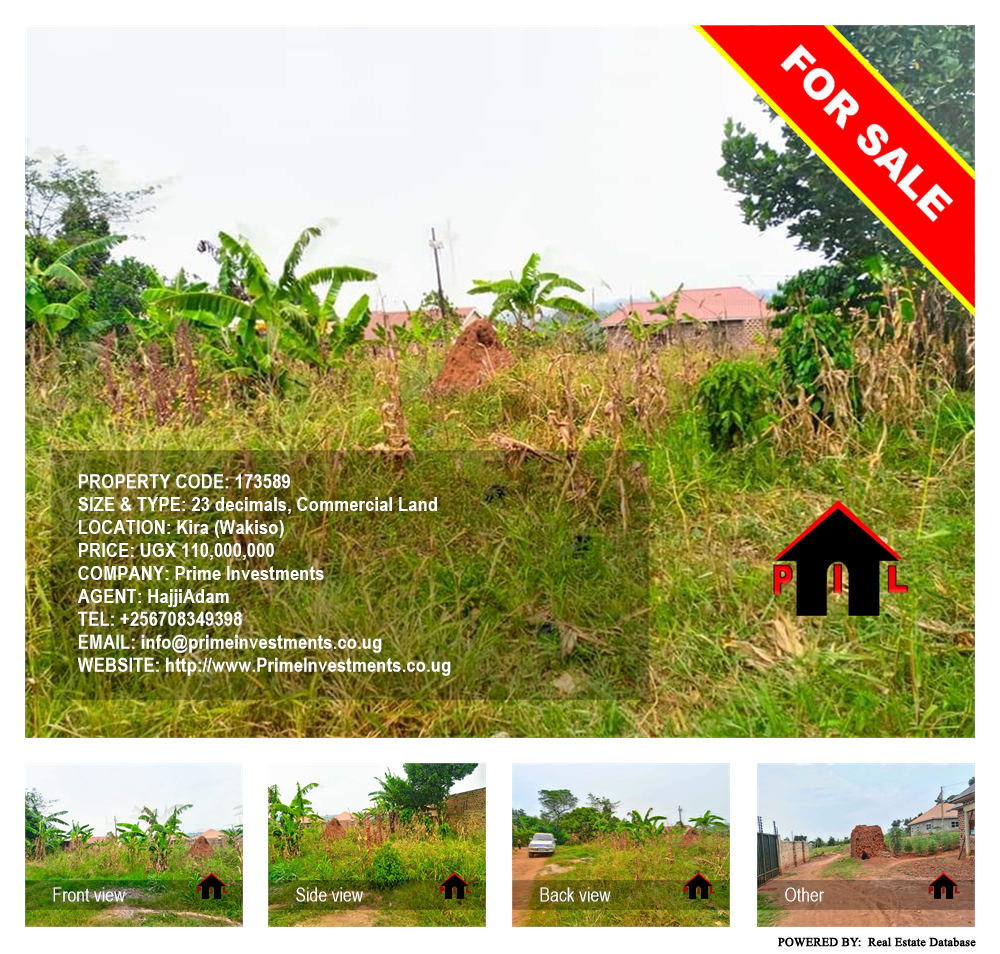 Commercial Land  for sale in Kira Wakiso Uganda, code: 173589