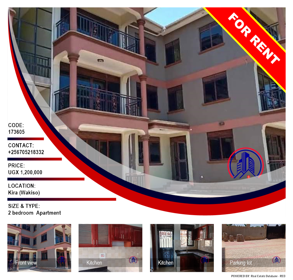 2 bedroom Apartment  for rent in Kira Wakiso Uganda, code: 173605