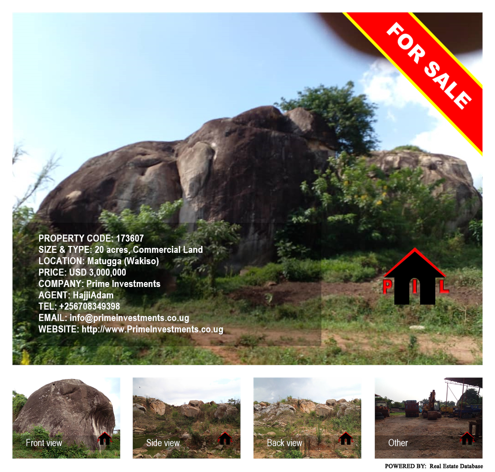 Commercial Land  for sale in Matugga Wakiso Uganda, code: 173607