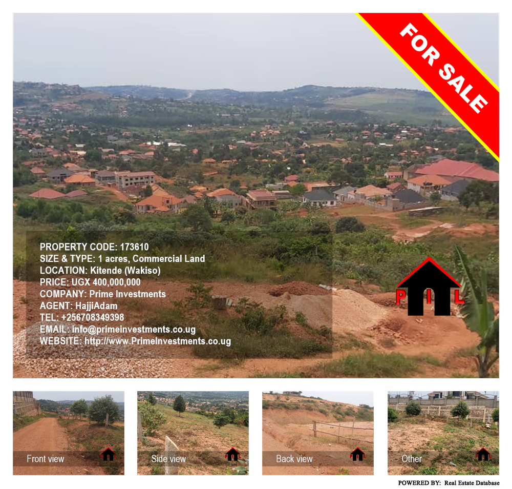 Commercial Land  for sale in Kitende Wakiso Uganda, code: 173610