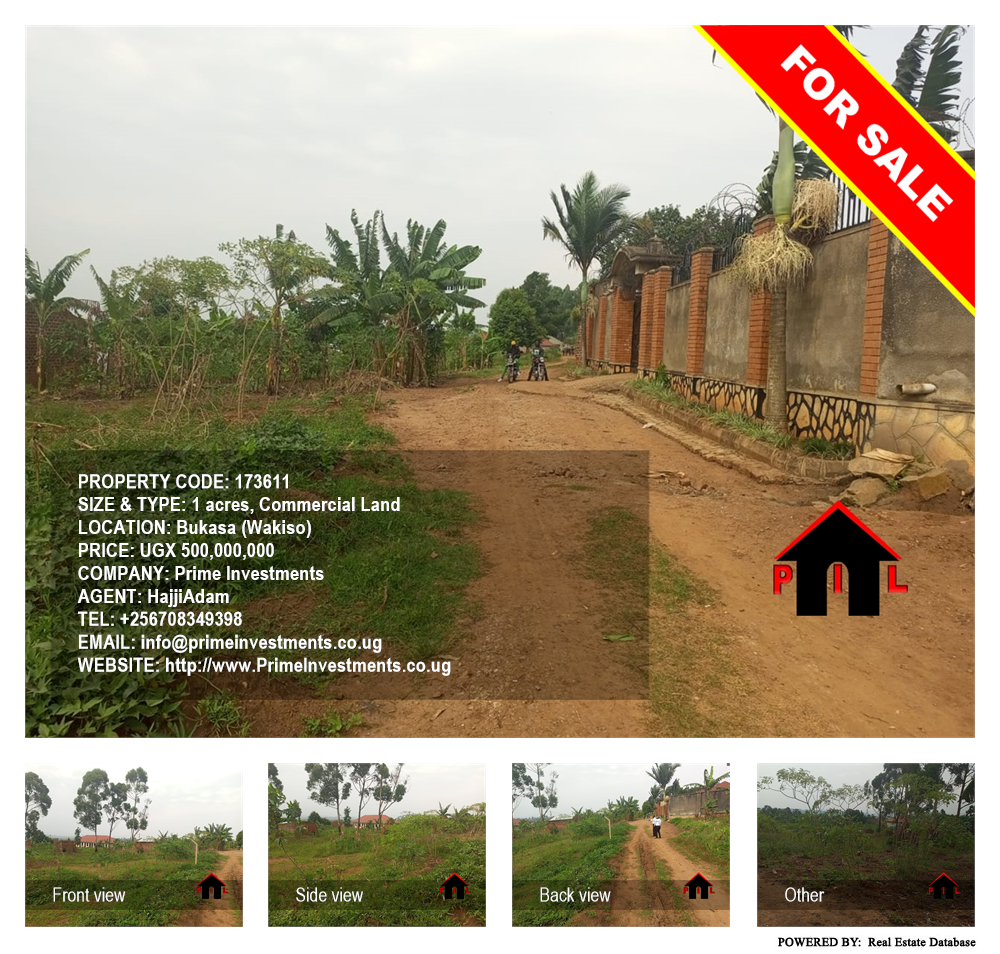 Commercial Land  for sale in Bukasa Wakiso Uganda, code: 173611