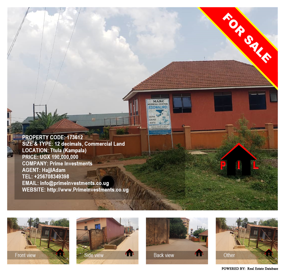 Commercial Land  for sale in Ttula Kampala Uganda, code: 173612
