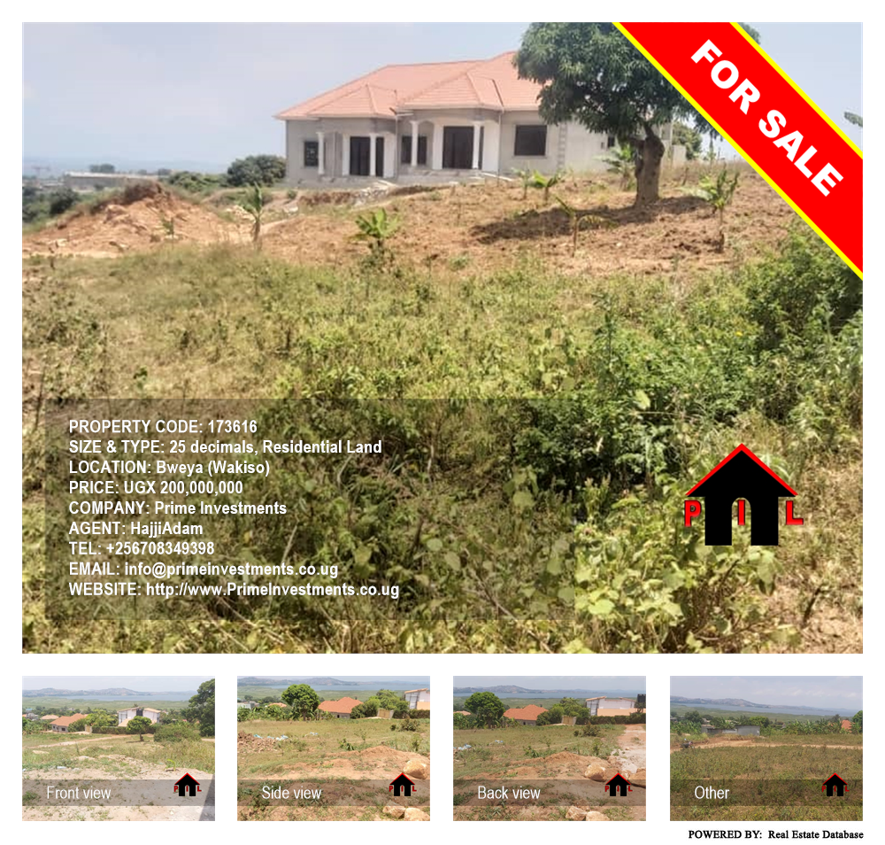 Residential Land  for sale in Bweya Wakiso Uganda, code: 173616