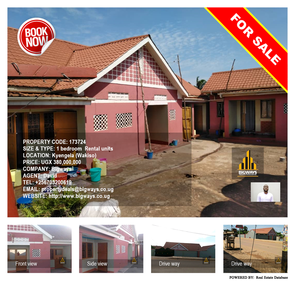 1 bedroom Rental units  for sale in Kyengela Wakiso Uganda, code: 173724