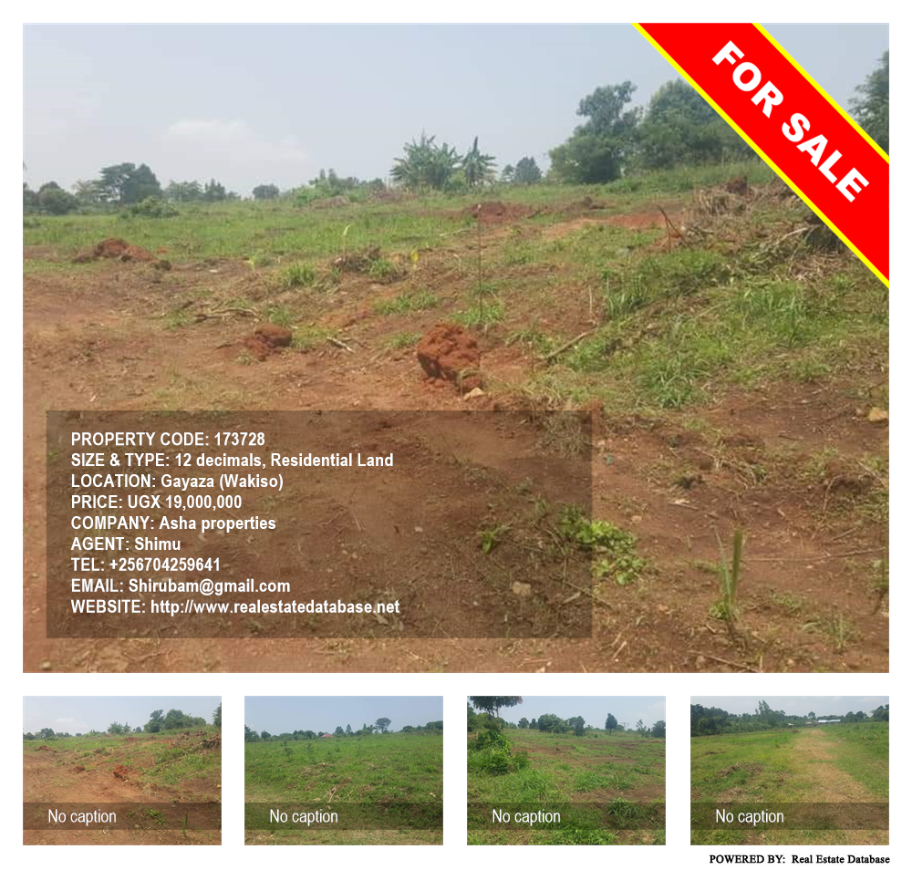 Residential Land  for sale in Gayaza Wakiso Uganda, code: 173728