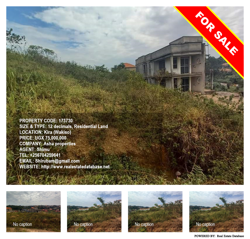 Residential Land  for sale in Kira Wakiso Uganda, code: 173730