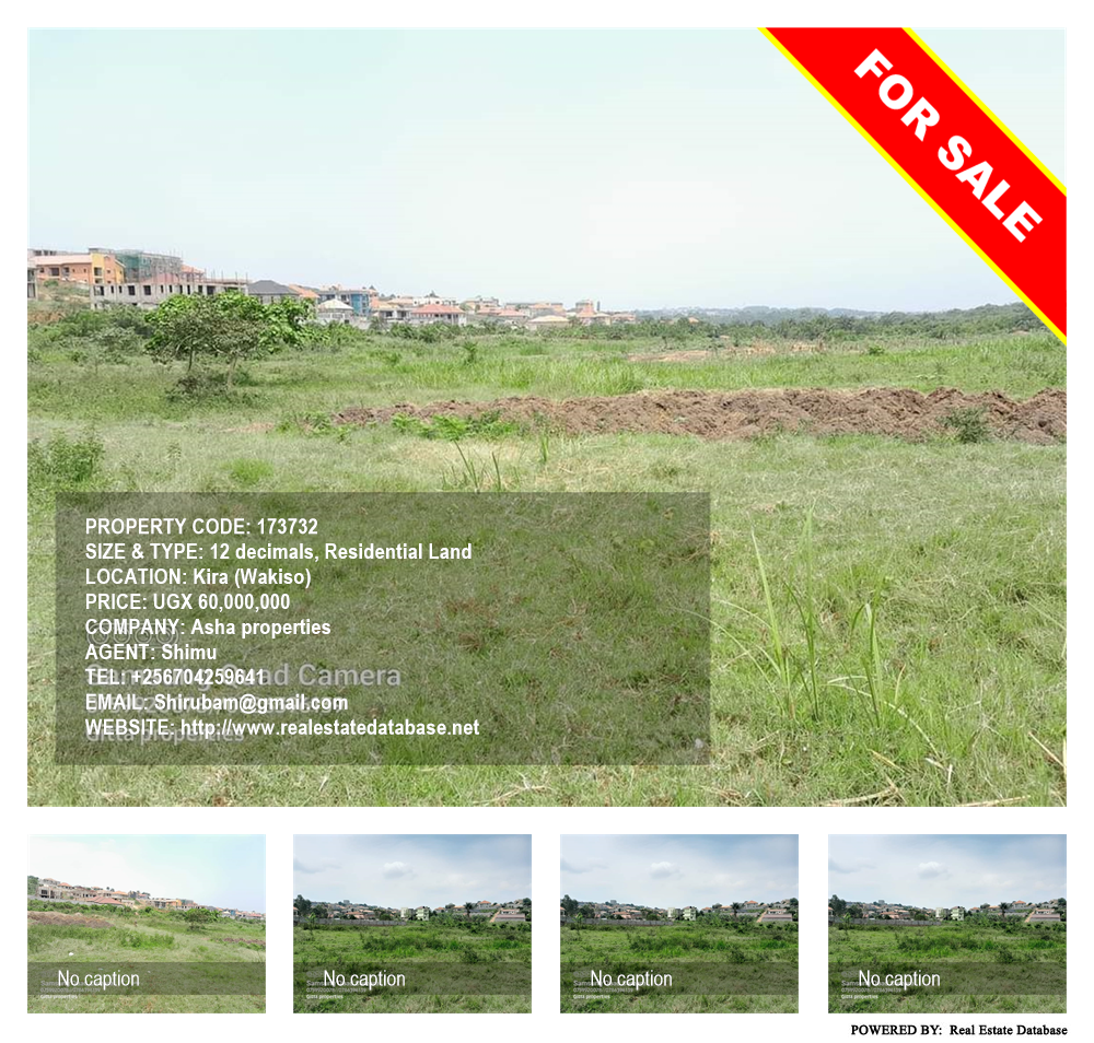 Residential Land  for sale in Kira Wakiso Uganda, code: 173732