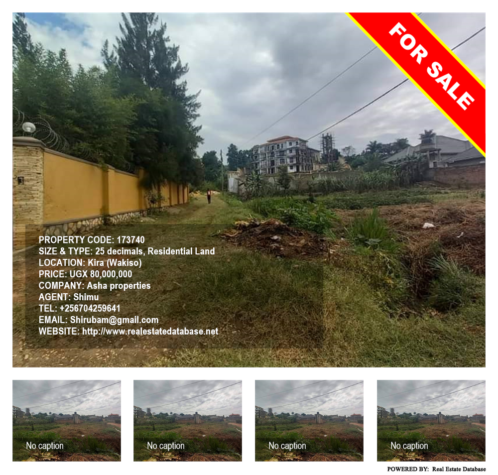 Residential Land  for sale in Kira Wakiso Uganda, code: 173740