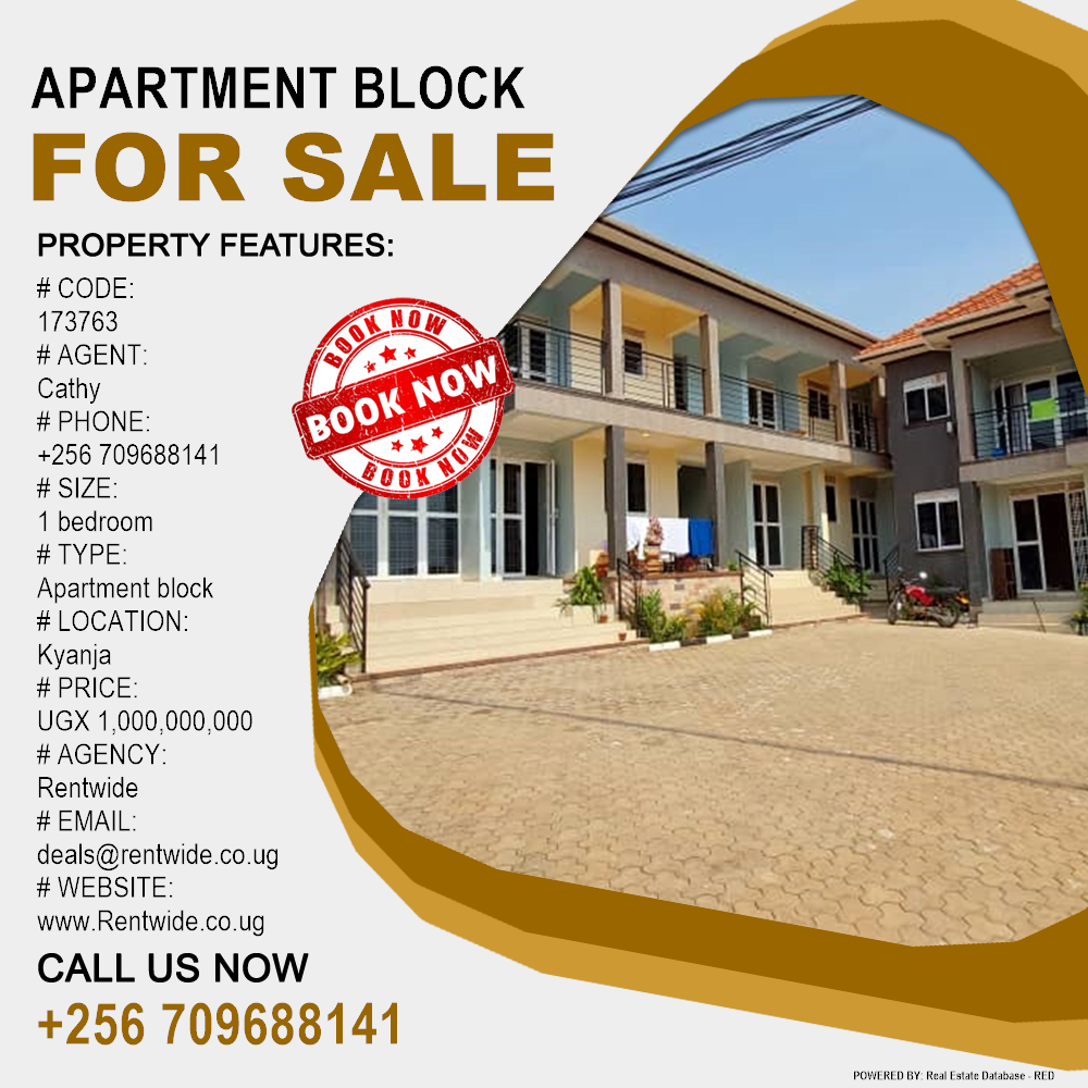 1 bedroom Apartment block  for sale in Kyanja Kampala Uganda, code: 173763
