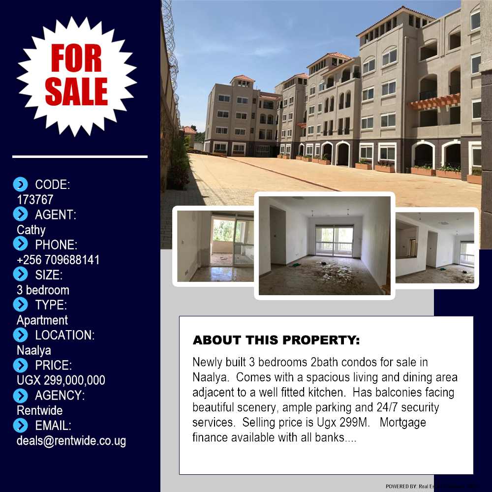 3 bedroom Apartment  for sale in Naalya Wakiso Uganda, code: 173767