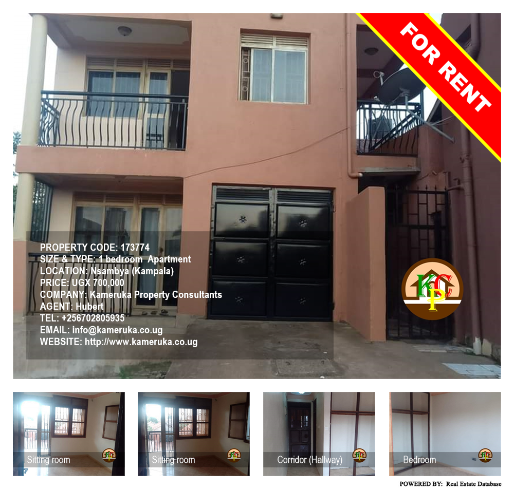 1 bedroom Apartment  for rent in Nsambya Kampala Uganda, code: 173774