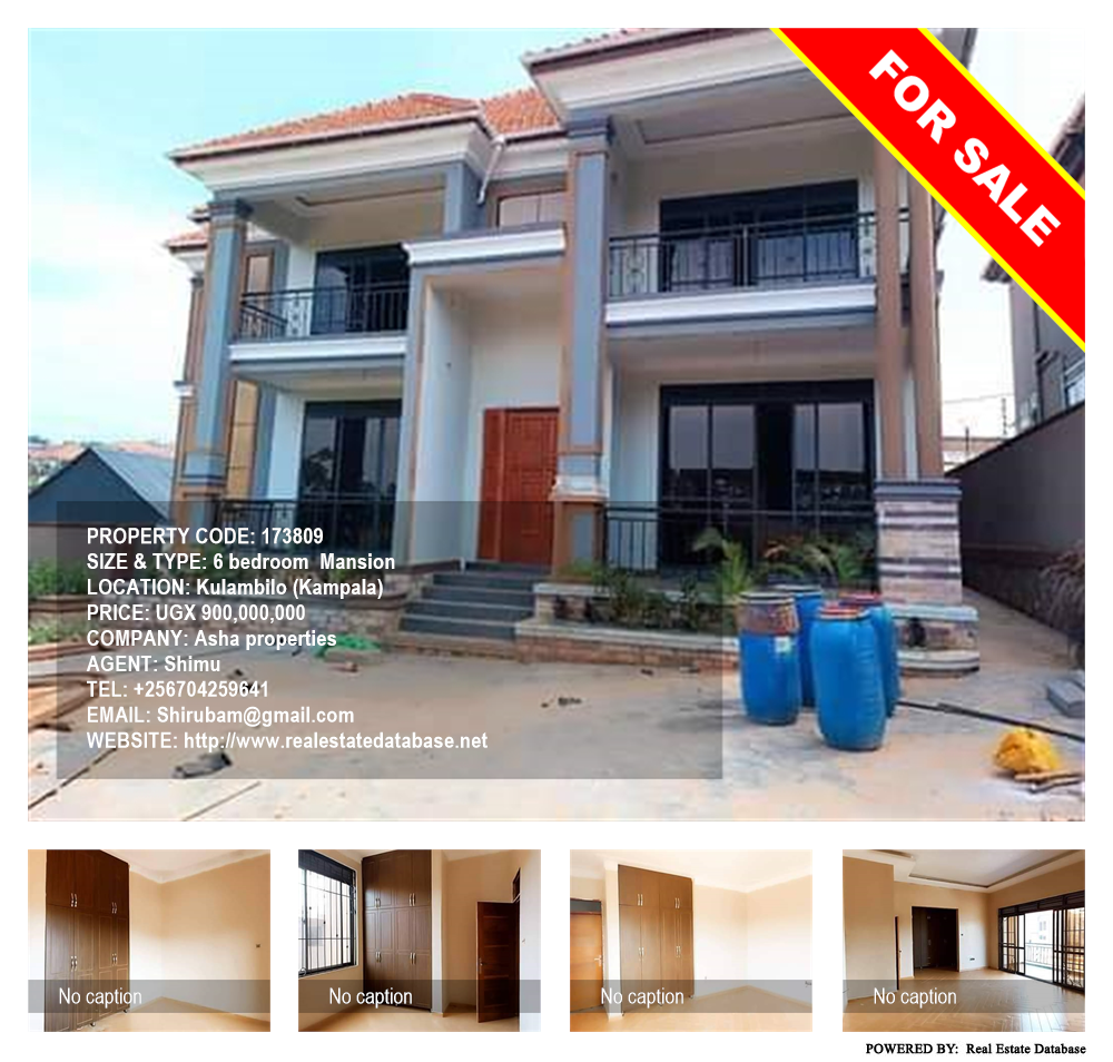 6 bedroom Mansion  for sale in Kulambilo Kampala Uganda, code: 173809