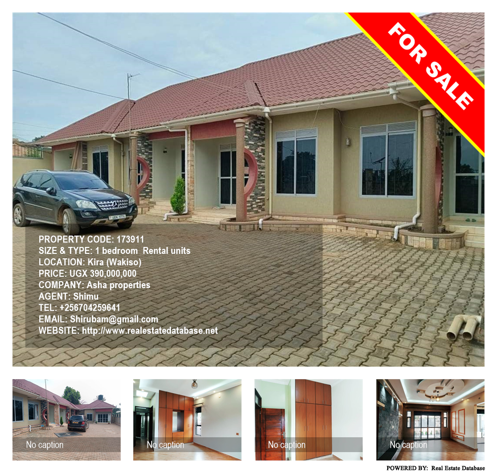 1 bedroom Rental units  for sale in Kira Wakiso Uganda, code: 173911