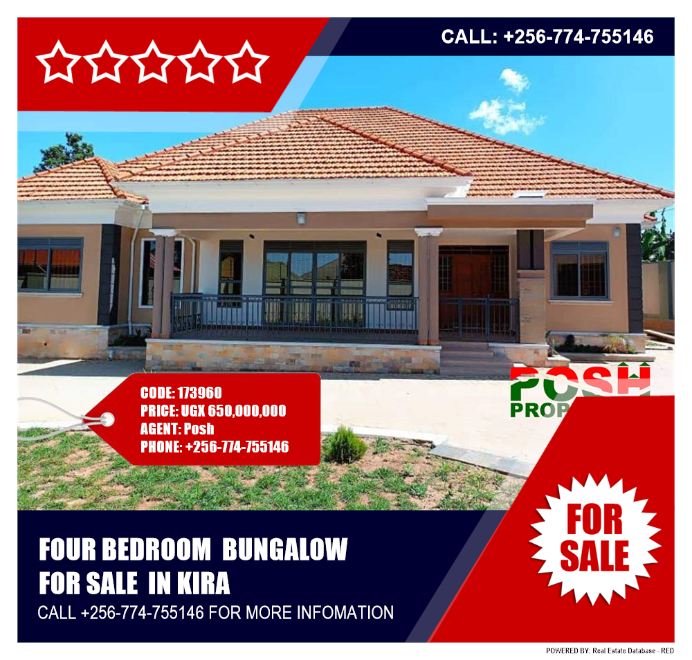 4 bedroom Bungalow  for sale in Kira Wakiso Uganda, code: 173960