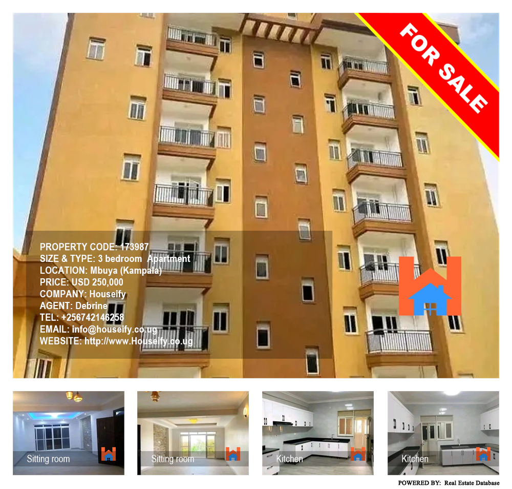 3 bedroom Apartment  for sale in Mbuya Kampala Uganda, code: 173987