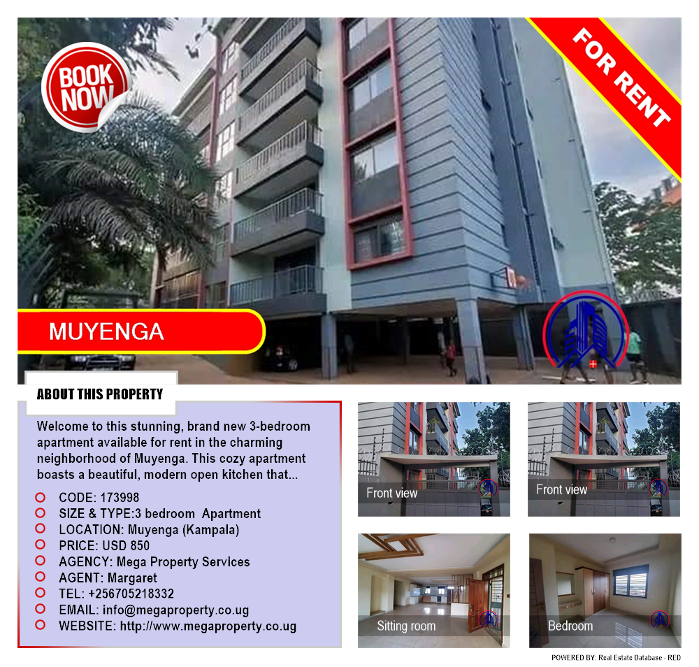 3 bedroom Apartment  for rent in Muyenga Kampala Uganda, code: 173998