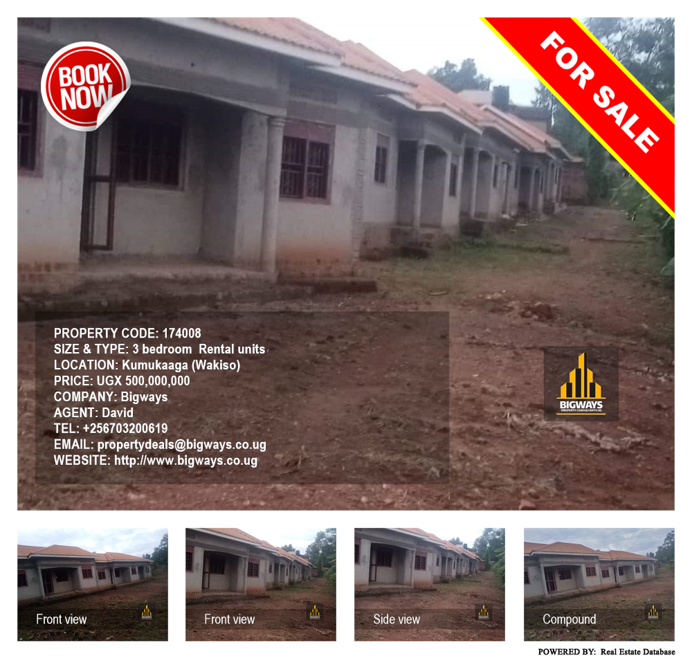 3 bedroom Rental units  for sale in Kumukaaga Wakiso Uganda, code: 174008