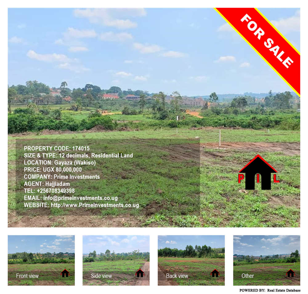 Residential Land  for sale in Gayaza Wakiso Uganda, code: 174015
