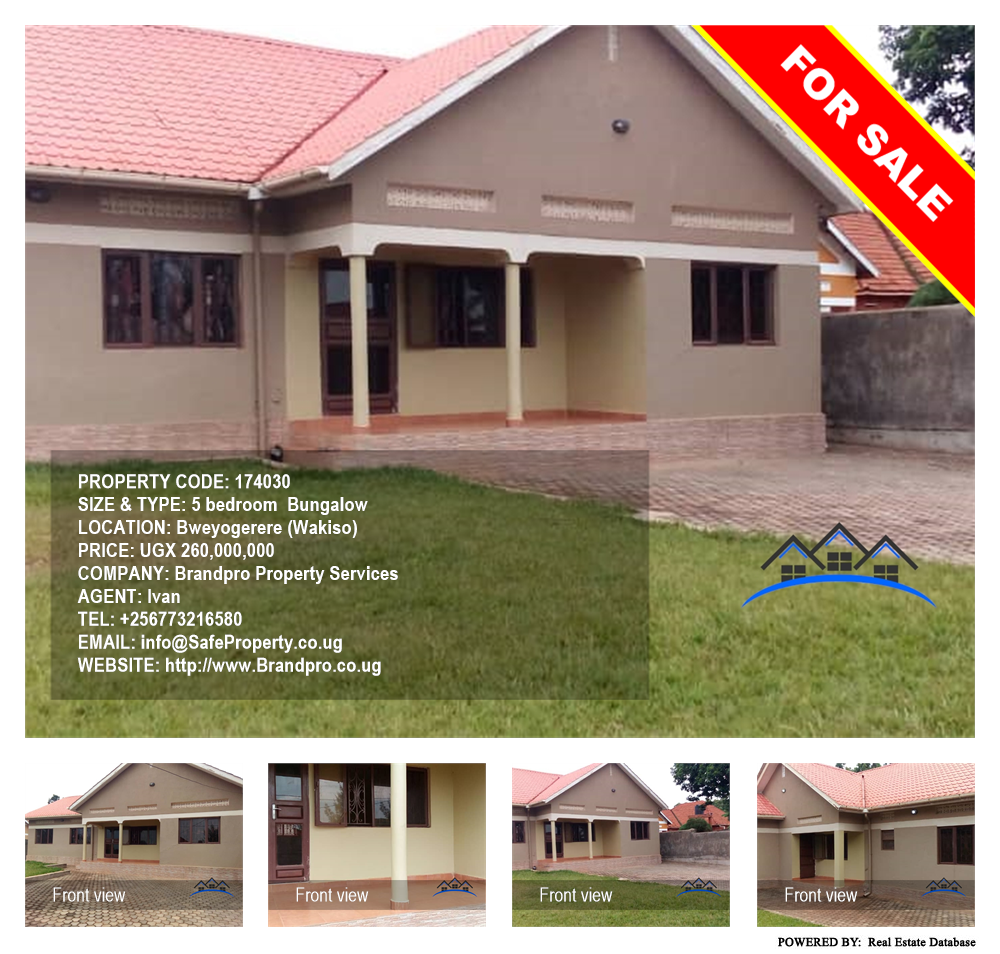 5 bedroom Bungalow  for sale in Bweyogerere Wakiso Uganda, code: 174030