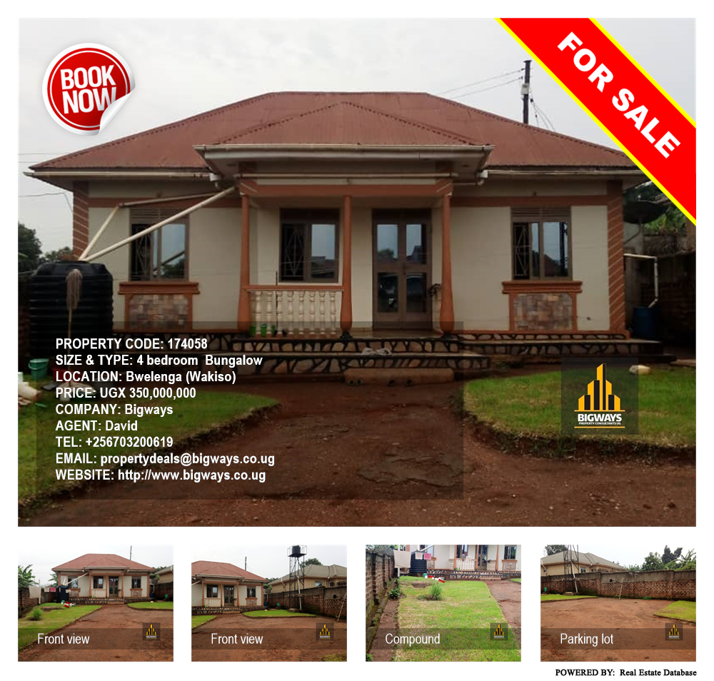 4 bedroom Bungalow  for sale in Bwelenga Wakiso Uganda, code: 174058