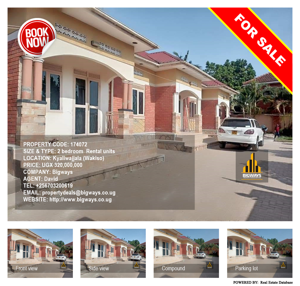 2 bedroom Rental units  for sale in Kyaliwajjala Wakiso Uganda, code: 174072