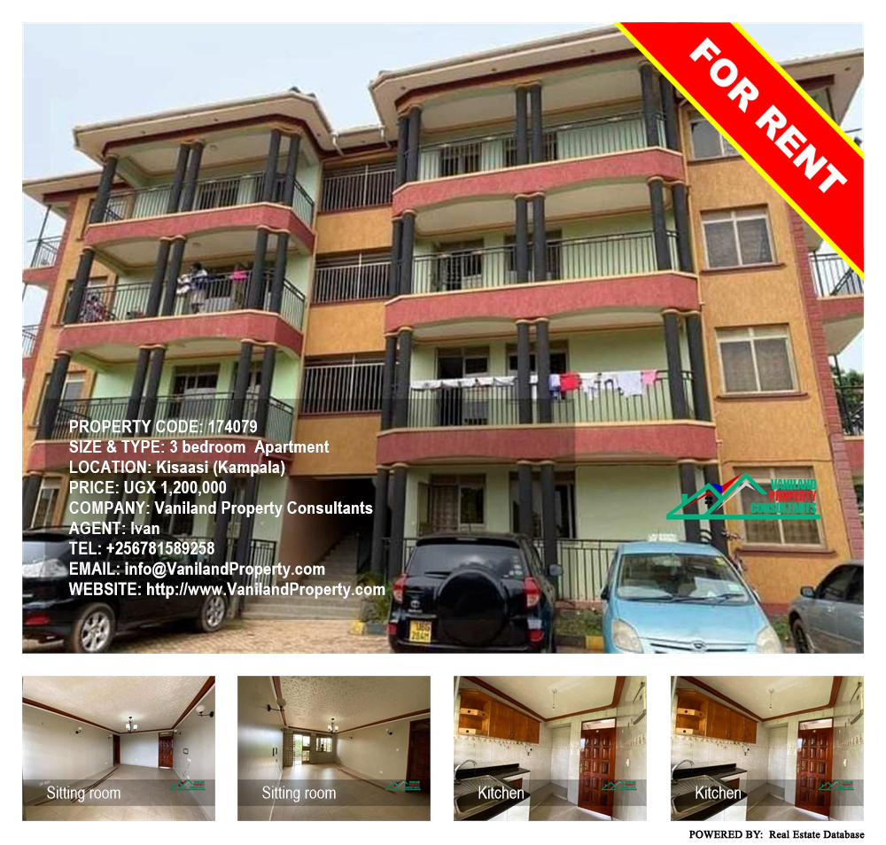 3 bedroom Apartment  for rent in Kisaasi Kampala Uganda, code: 174079