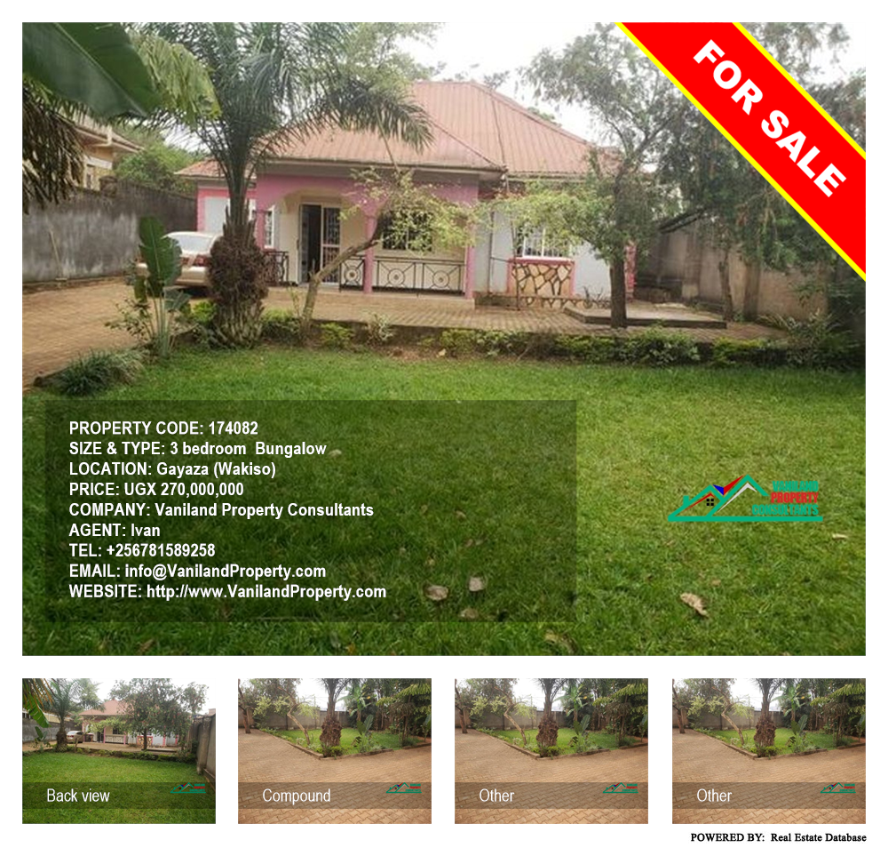 3 bedroom Bungalow  for sale in Gayaza Wakiso Uganda, code: 174082