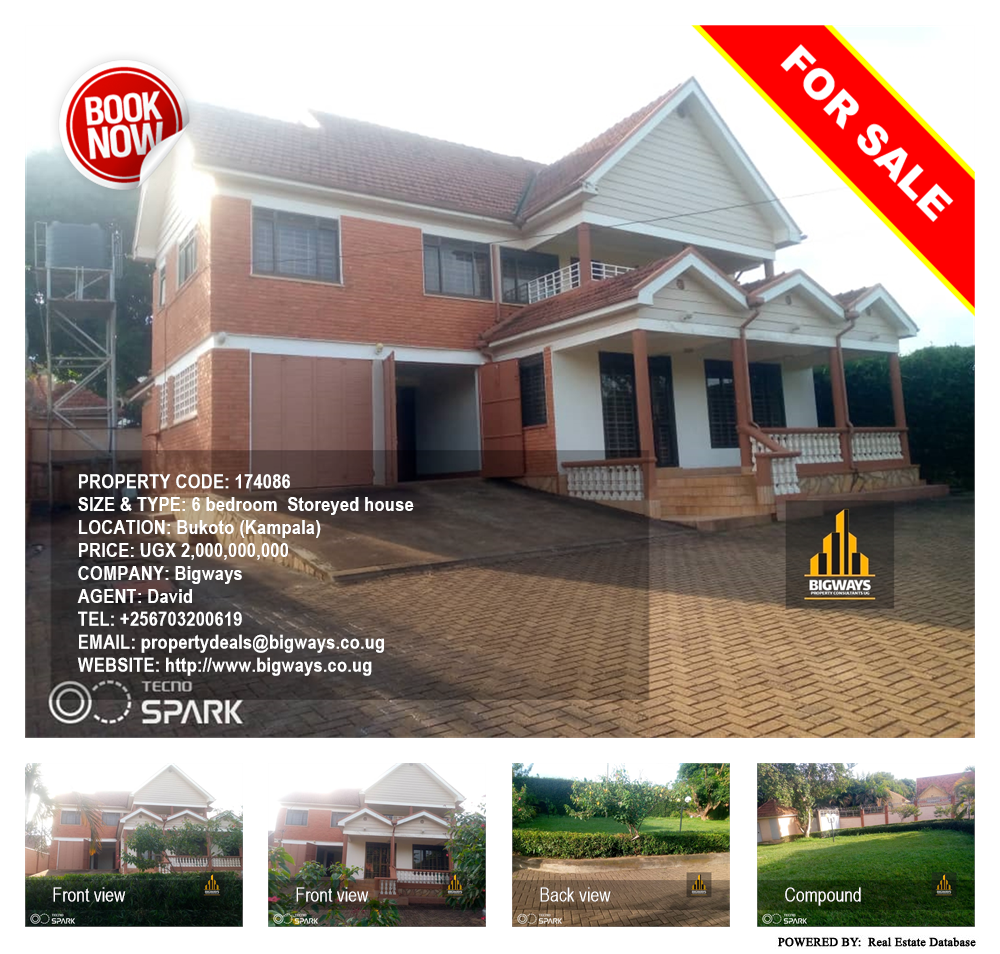 6 bedroom Storeyed house  for sale in Bukoto Kampala Uganda, code: 174086