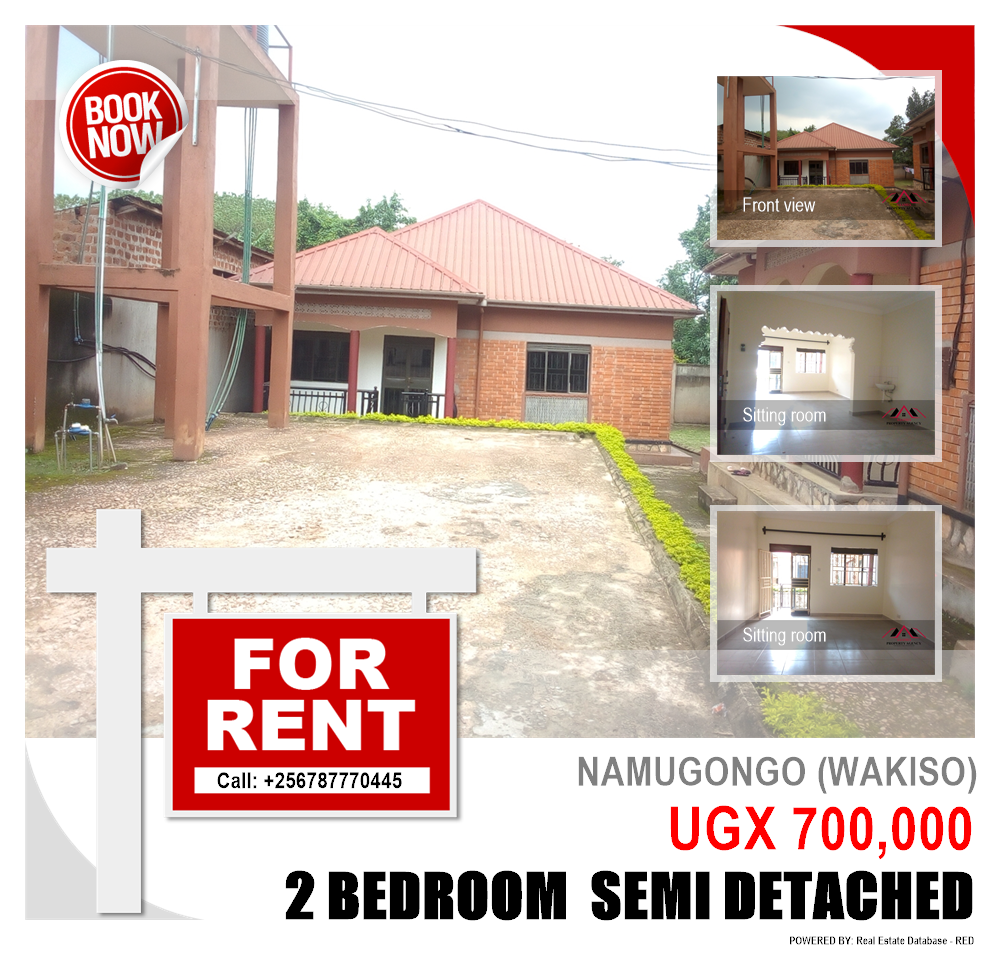 2 bedroom Semi Detached  for rent in Namugongo Wakiso Uganda, code: 174111