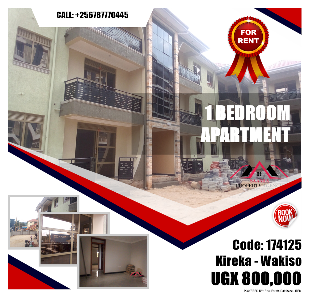1 bedroom Apartment  for rent in Kireka Wakiso Uganda, code: 174125