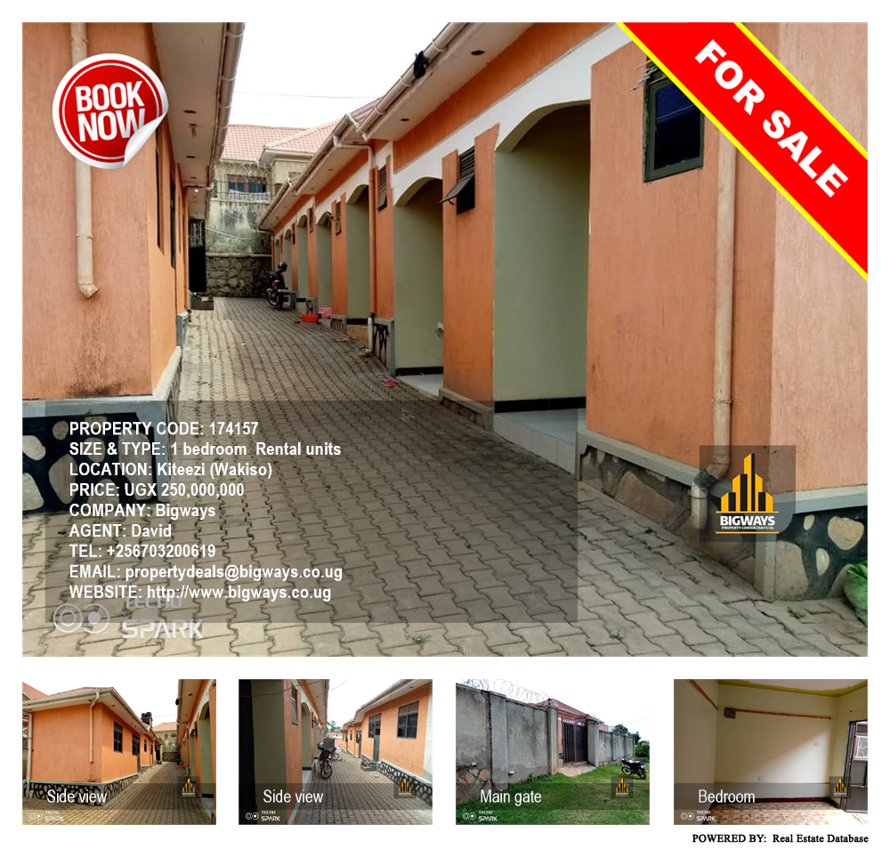 1 bedroom Rental units  for sale in Kiteezi Wakiso Uganda, code: 174157