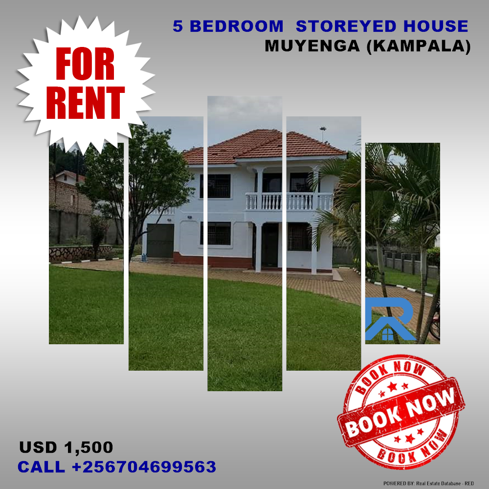 5 bedroom Storeyed house  for rent in Muyenga Kampala Uganda, code: 174160
