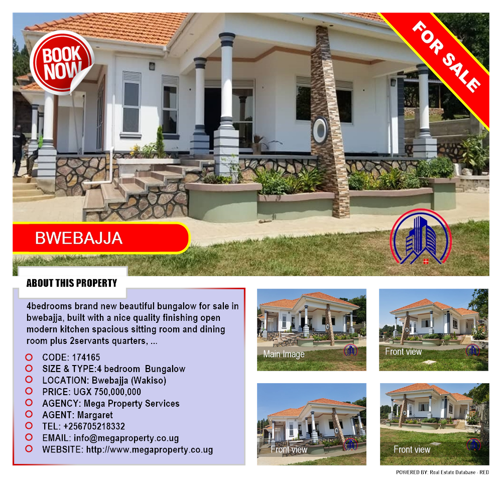 4 bedroom Bungalow  for sale in Bwebajja Wakiso Uganda, code: 174165