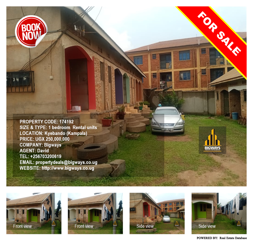 1 bedroom Rental units  for sale in Kyebando Kampala Uganda, code: 174192