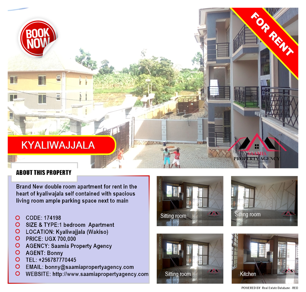 1 bedroom Apartment  for rent in Kyaliwajjala Wakiso Uganda, code: 174198