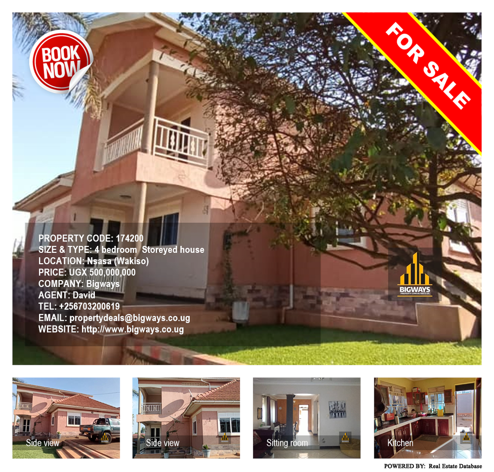4 bedroom Storeyed house  for sale in Nsasa Wakiso Uganda, code: 174200